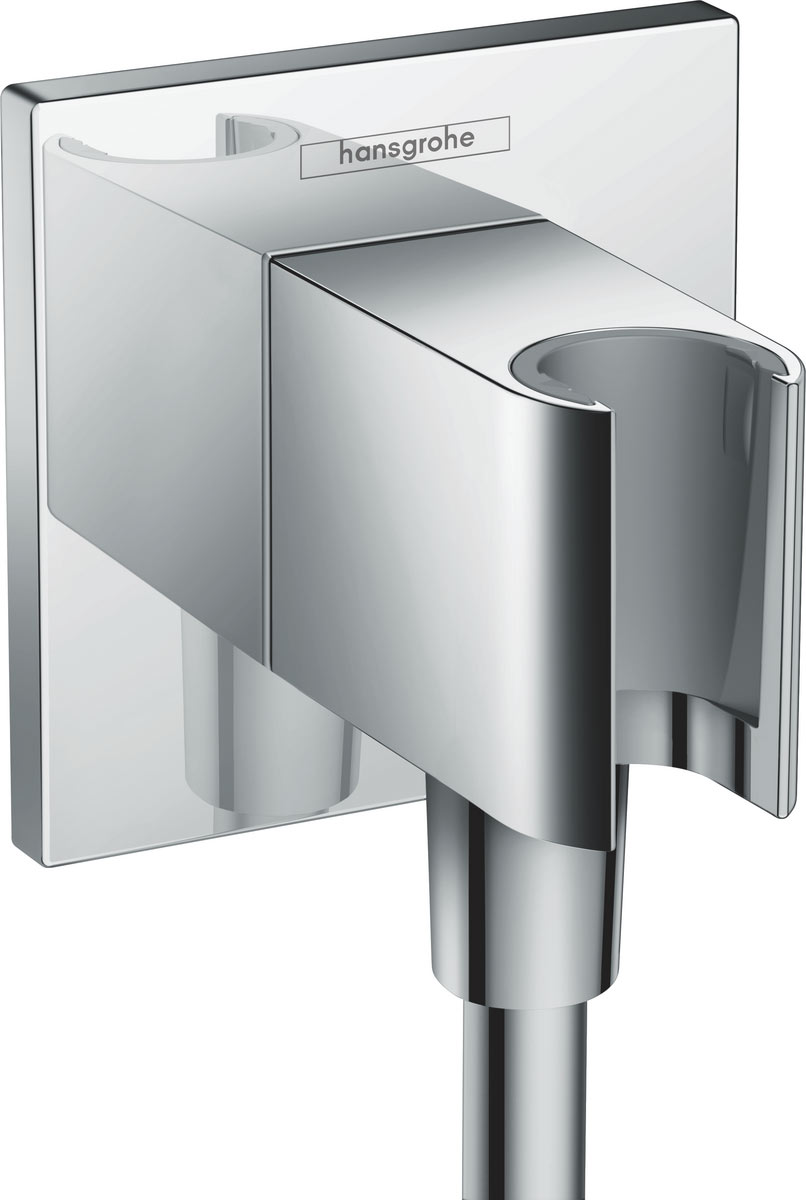 Hansgrohe FixFit csőcsatlakozás zuhanytartóval Square 