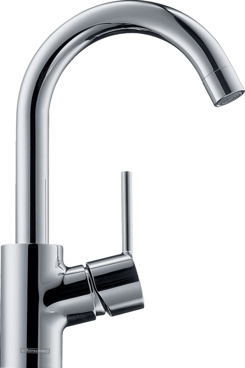 Hansgrohe Talis S Egykaros mosdócsaptelep elforgatható kifolyóval, automata lefolyó-garnitúrával 