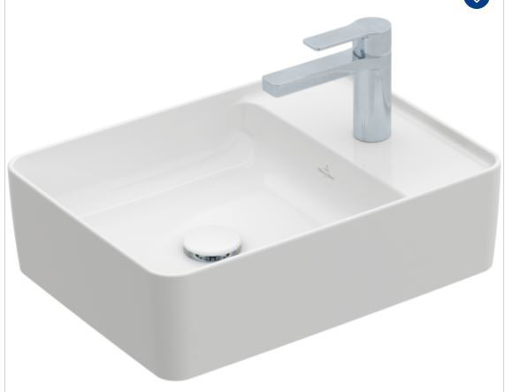 Villeroy & Boch Collaro felületre szerelhető téglalap alakú mosdó 