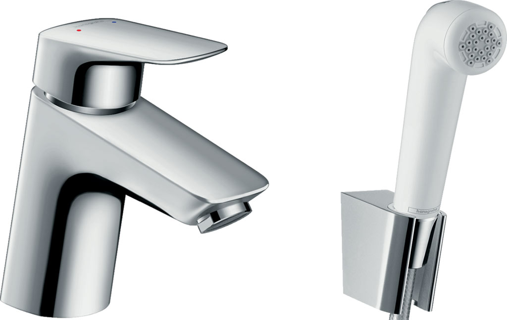 Hansgrohe Logis Egykaros mosdócsaptelep bidette kézizuhannyal és 160 cm zuhanycsővel 