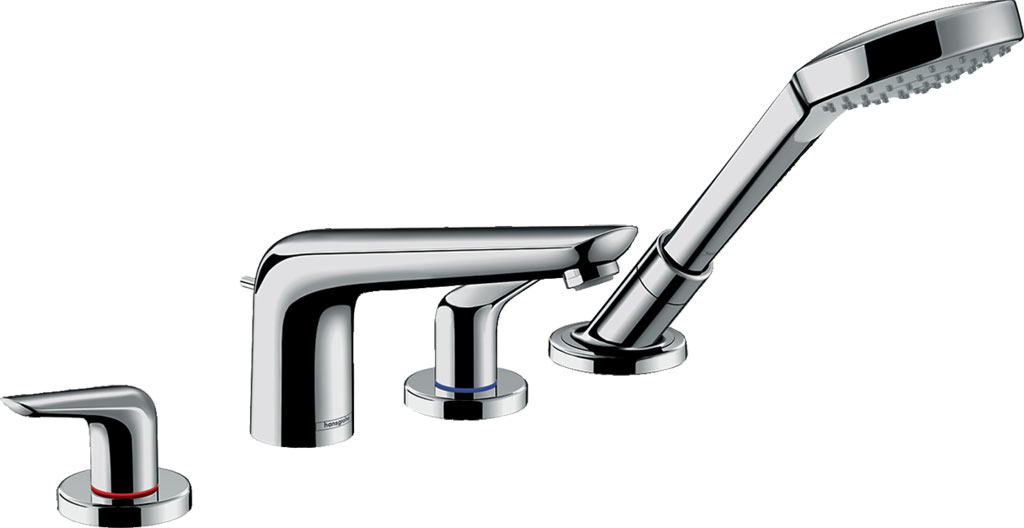 Hansgrohe Novus 4-lyukú peremre szerelhető kádcsaptelep 