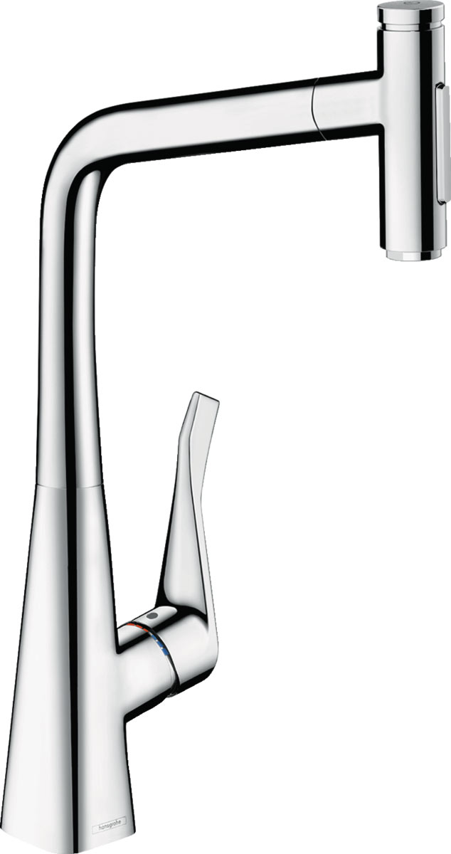 Hansgrohe Metris Select M71 Egykaros konyhai csaptelep kihúzható kifolyóval 