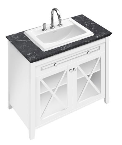 Villeroy & Boch Hommage szögletes mosdó mosdókagylóval 