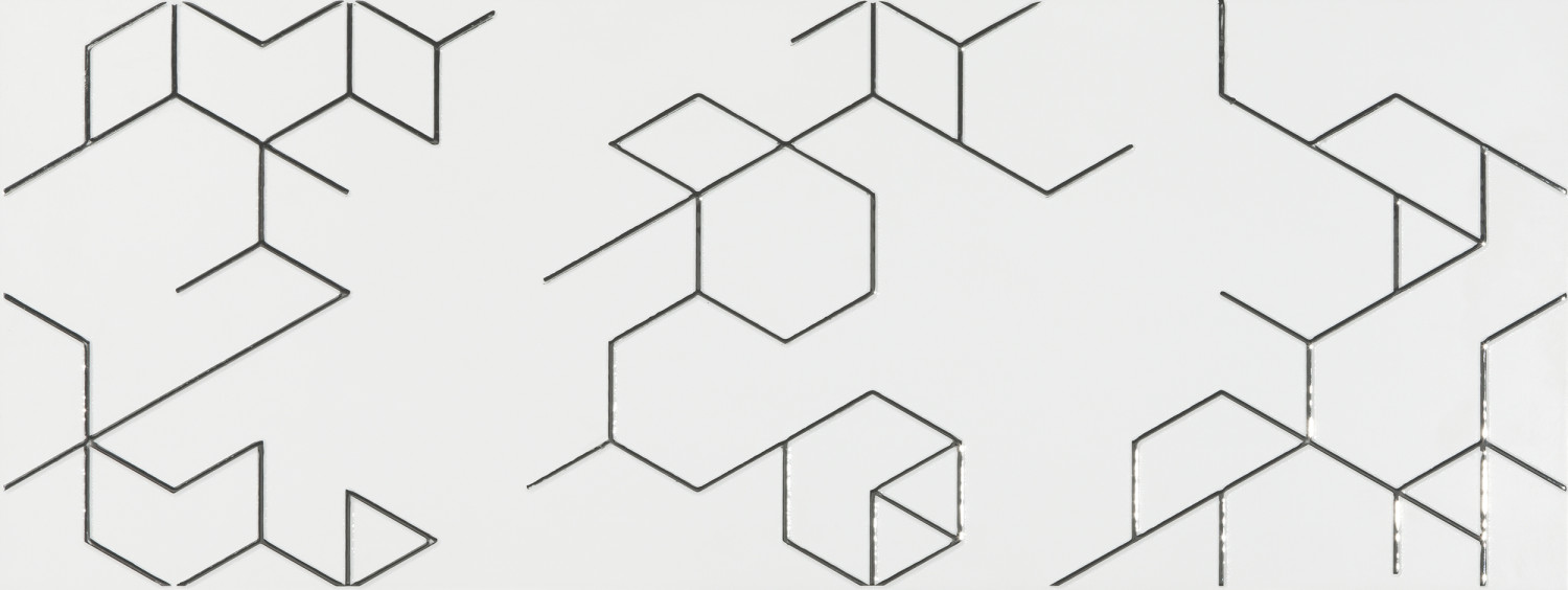 Azulev dekorcsempe Azulev Clarity Decor Polygon Blanco dekorcsempe