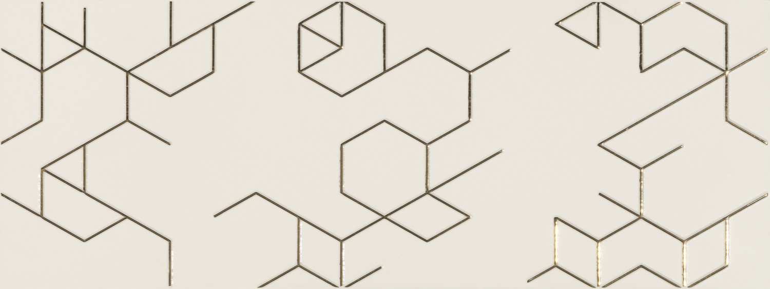 Azulev dekorcsempe Azulev Clarity Decor Polygon Marfil dekorcsempe