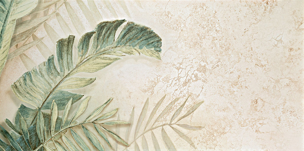Domino Alabaster Shine Element 3 leaves B dekorcsempe 119,8x59,8 cm