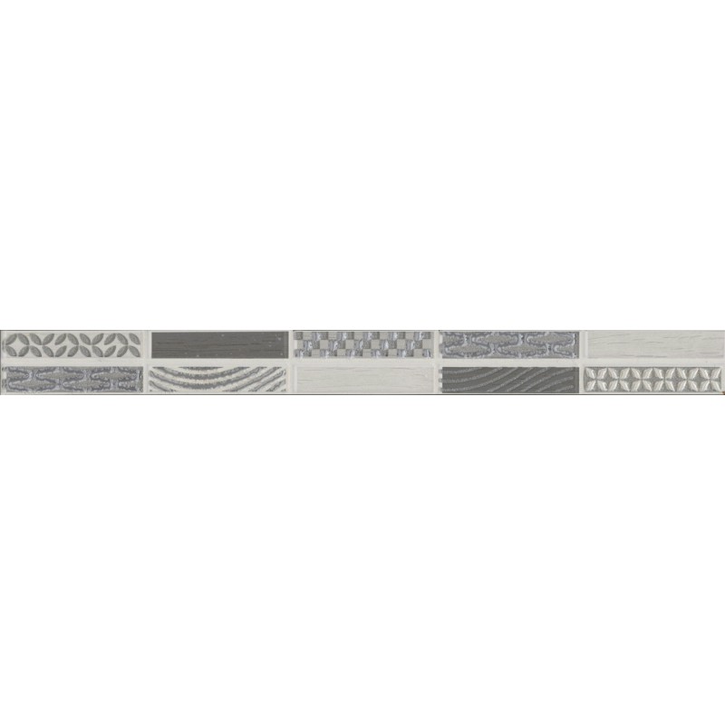 Idea Ceramica dekorcsík Idea Ceramica Kayu list geom grey dekorcsík