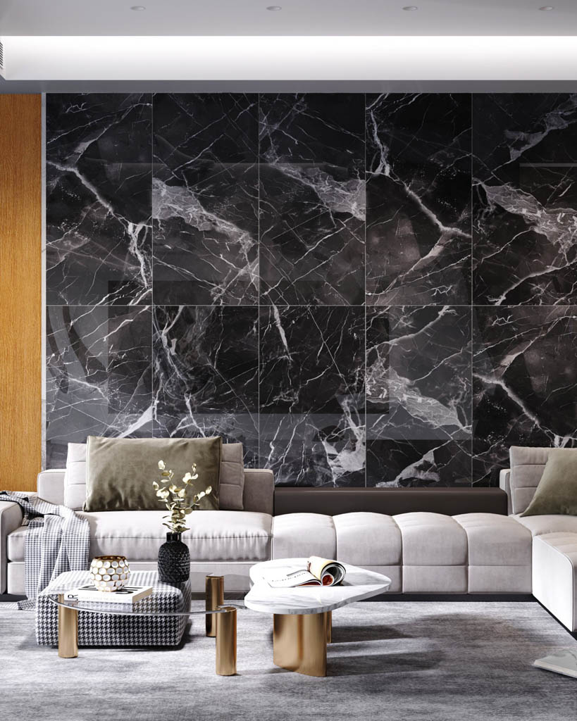 Majorca Black Calacatta Falburkolat 