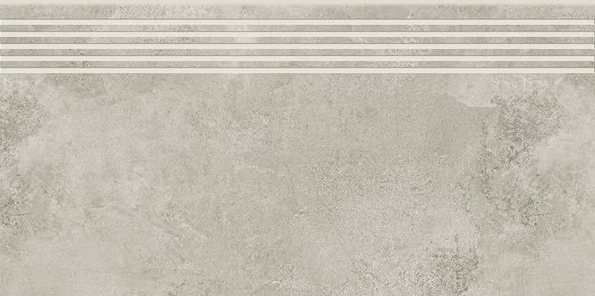 Opoczno Quenos Light Grey Steptread lépcsőlap 29,8 x 59,8