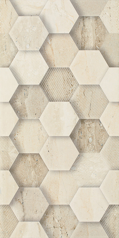 Paradyz Sunlight Stone Beige Dekor Geometryk falicsempe 30 x 60