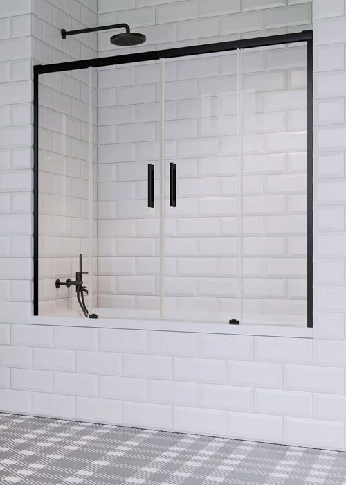 Radaway Idea Black PN DWD 140 fekete kádparaván
