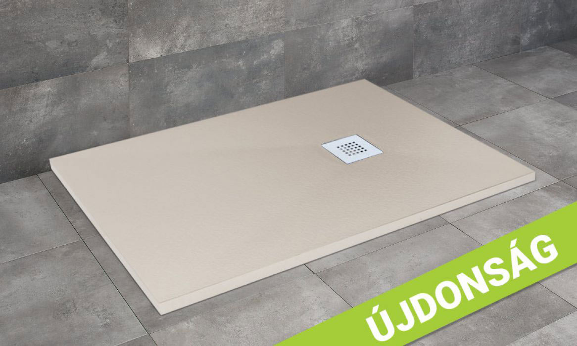 Radaway Kios F szögletes lapos bézs zuhanytálca 150x90