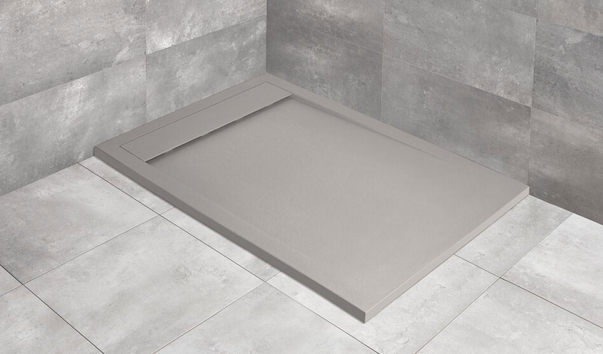Radaway Teos F szögletes lapos cemento zuhanytálca 180x80