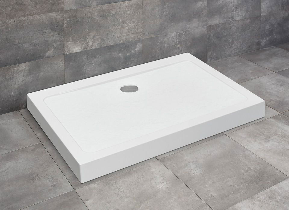 Radaway Doros Stone D szögletes lapos antracit zuhanytálca előlappal 100x90