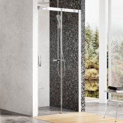 Ravak MSD2 120 Bal zuhanyajtó ( szatén + Transparent ) 