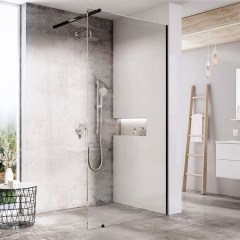 Ravak Walk-In Wall 130 (fekete + Transparent) 