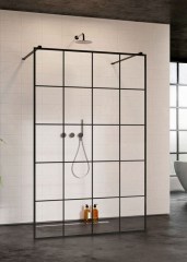 Radaway Modo New Black I 150 Factory Walk-in zuhanyfal