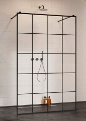Radaway Modo X Black I 120 Factory Walk-in zuhanyfal