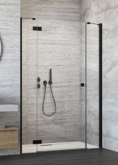 Radaway Essenza New Black DWJS 120 J fekete zuhanyajtó