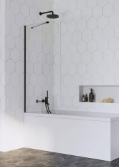 Radaway Idea Black PNJ 100 fekete kádparaván