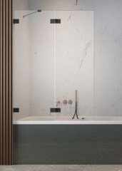 Radaway Essenza Pro Black PND II 140 B fekete kádparaván