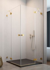 Radaway Essenza Pro Gold KDD 80 B átlátszó szögletes zuhanykabin