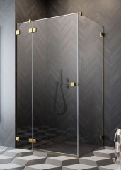 Radaway Essenza Pro Gold KDJ 80 B átlátszó szögletes zuhanykabin