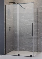 Radaway Furo Black KDJ 90 B átlátszó fekete szögletes zuhanykabin
