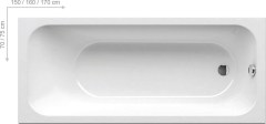 Ravak Chrome Egyenes kád 170 x 75 cm