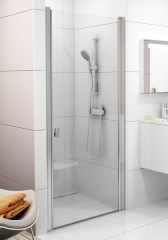 Ravak zuhanyajtó Ravak Chrome CSD1-90 fényes alumínium transparent