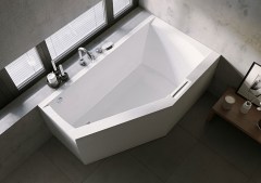 Riho Geta Plug & Play Jobb aszimmetrikus kád 160x90 cm