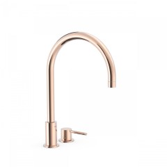 Tres Study Exclusive  peremre szerelhető, 2 üléses mosdó csaptelep, rose gold  26110501OP
