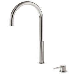 Tres Study Exclusive  peremre szerelhető, magasított, 2 üléses mosdó csaptelep,  steel  26110502AC