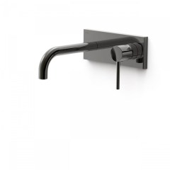 Tres Study Exclusive falba süllyesztett, egykaros mosdó csaptelep, 180 mm-es kifolyó, metallic black 26230011KM