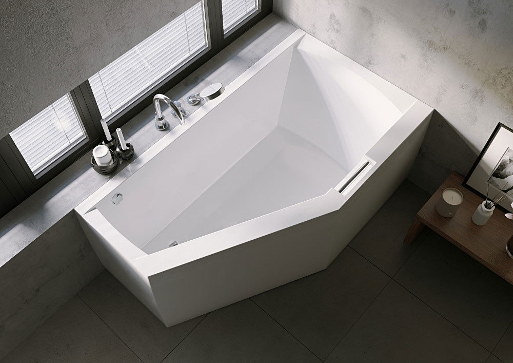 Riho Geta Plug & Play Jobb aszimmetrikus kád 160x90 cm