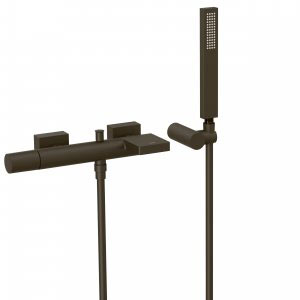 Tres Project-Tres fali egykaros kádtöltő csaptelep, kézizuhannyal black bronze  21117001KMB