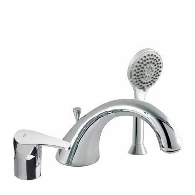 Eco-Tres egykaros, peremre ültethető kád csaptelep kézizuhannyal, króm 07014502