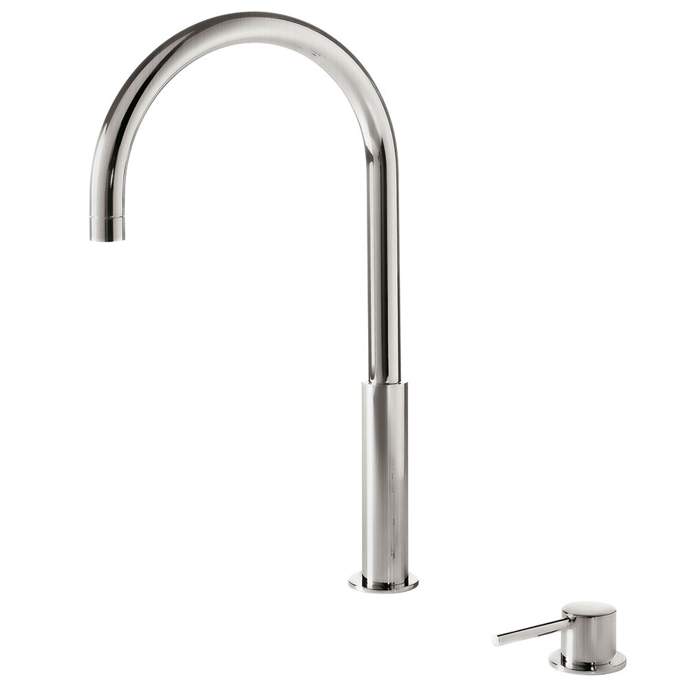 Tres Study Exclusive  peremre szerelhető, magasított, 2 üléses mosdó csaptelep,  steel  26110502AC