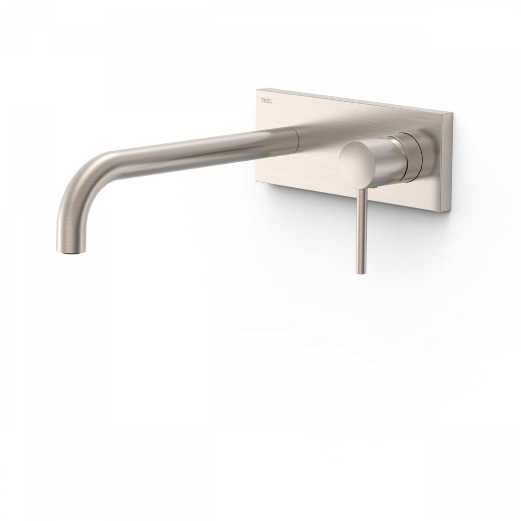 Tres Study Exclusive falba süllyesztett, egykaros mosdó csaptelep, 240 mm-es kifolyó, steel 26230012AC