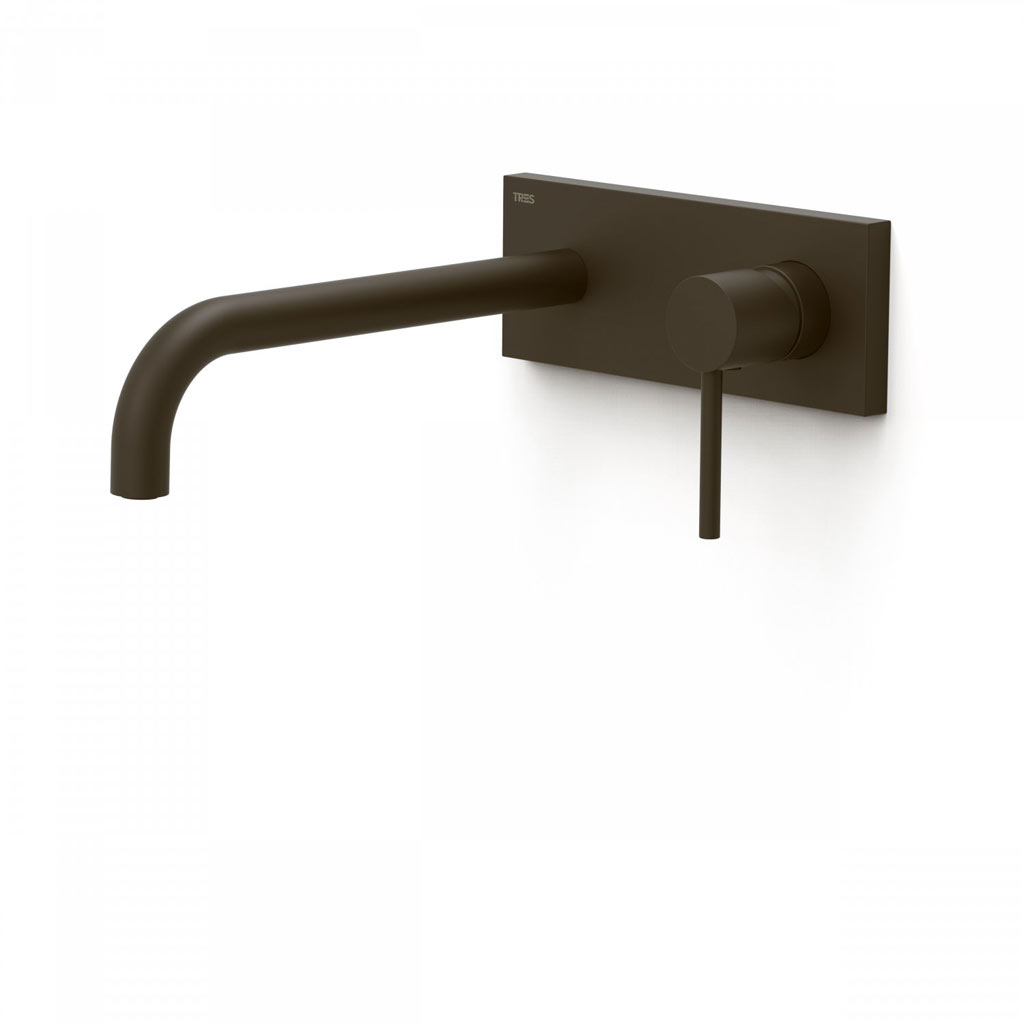 Tres Study Exclusive falba süllyesztett, egykaros mosdó csaptelep, 240 mm-es kifolyó, black bronze 26230012KMB