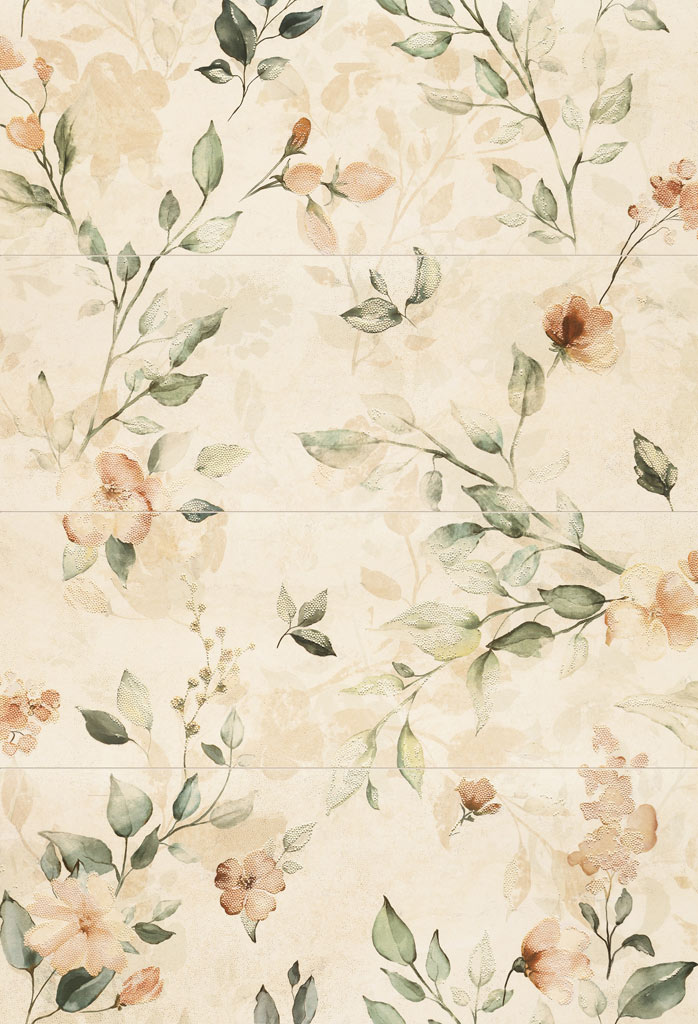 Tubadzin Pravia 4 részes Flower dekorkép 132 x 89,8 cm