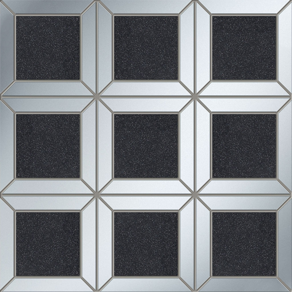 Tubadzin Monaco Gleam Lucid Square Black mozaik 29,8 x 29,8