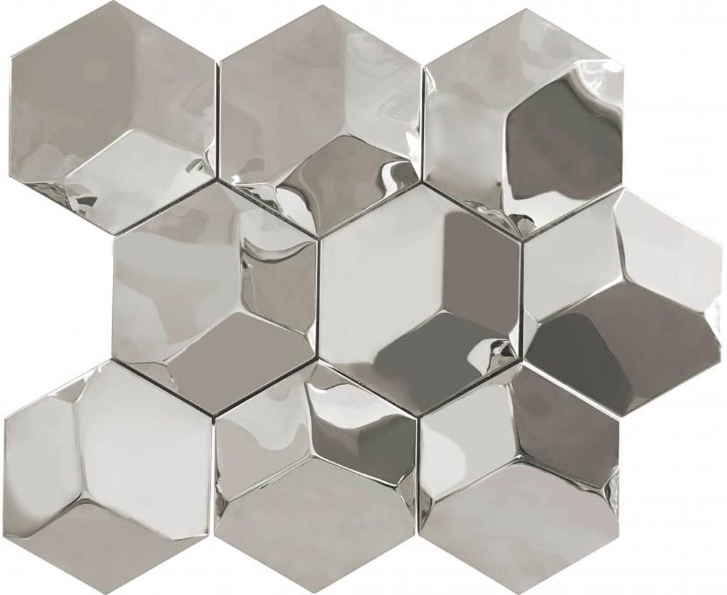 Valore Grout Caro Inox 3D mozaik 25x31 cm