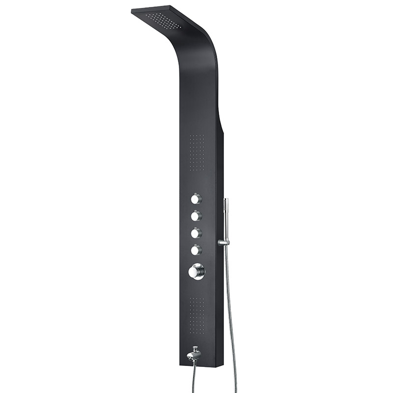 Wellis Mariner Black Matt termosztátos zuhanypanel