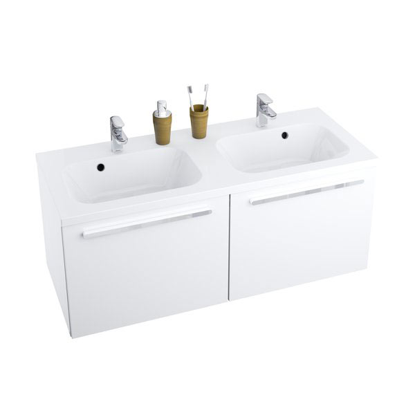 Ravak Chrome SD 1200 duplamosdó szekrény fehér/fehér 
